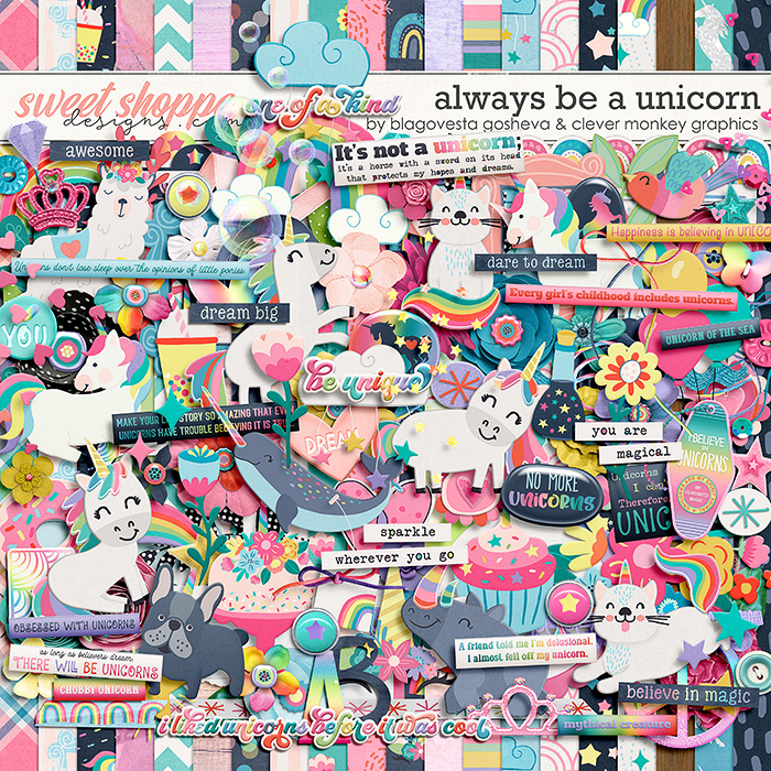 Always Be a Unicorn by Clever Monkey Graphics & Blagovesta Gosheva 