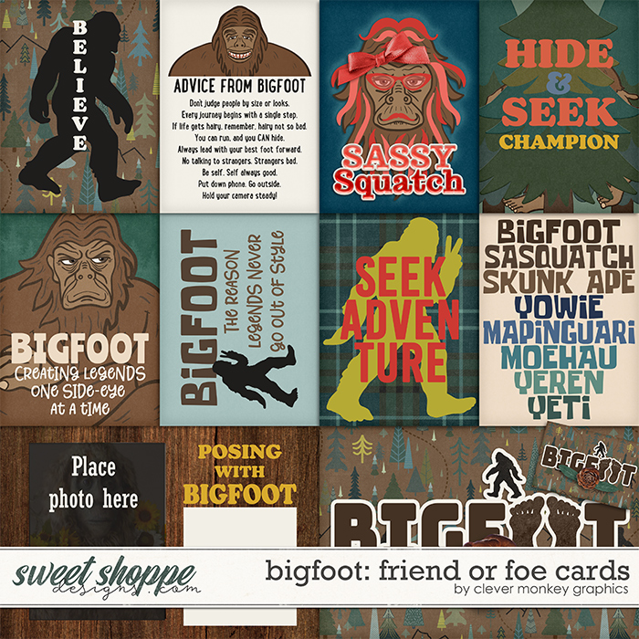 Bigfoot: Friend or Foe Cards by Clever Monkey Graphics 