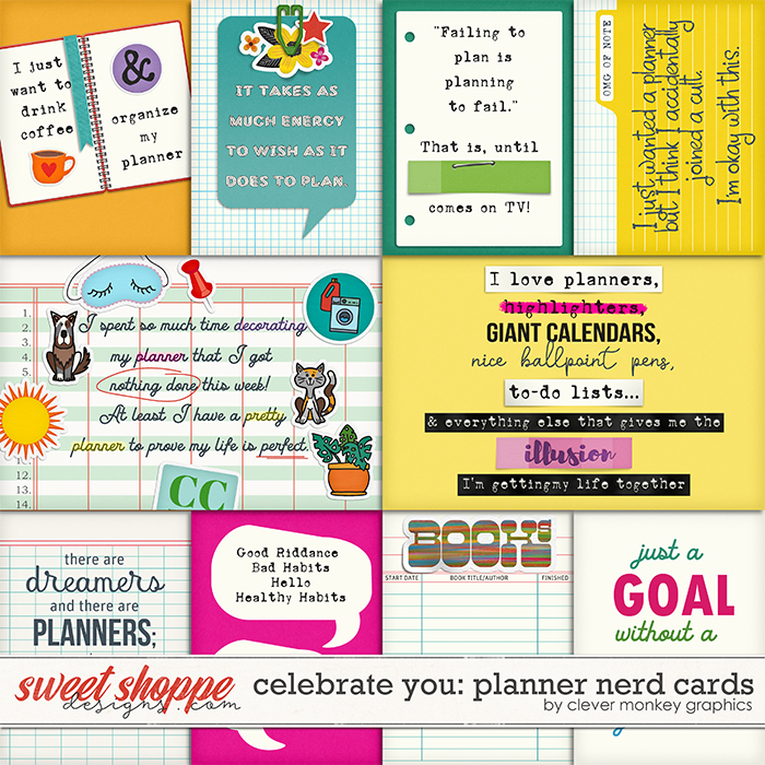 Celebrate You - Planner Nerd Cards by Clever Monkey Graphics 