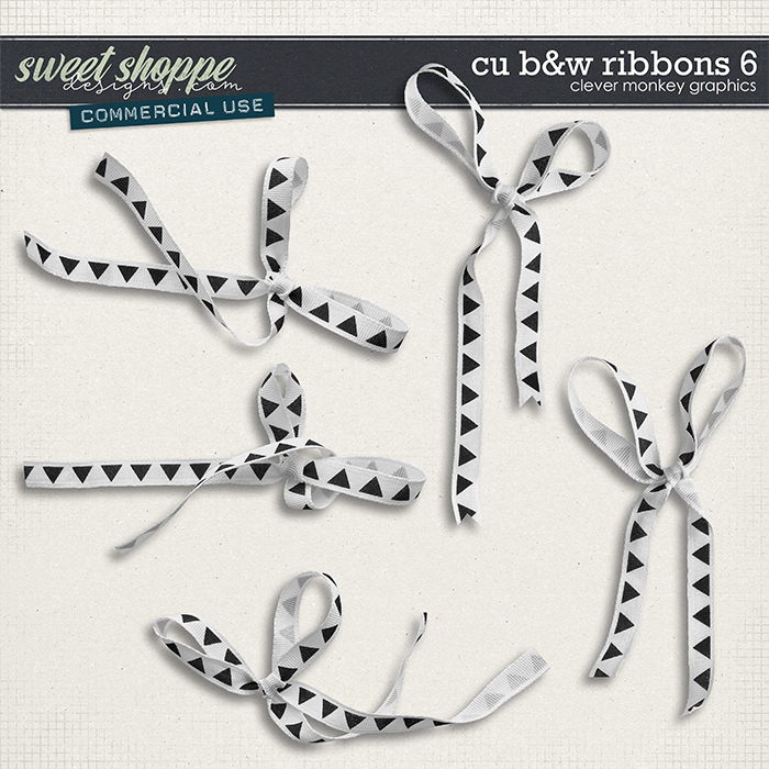 CU B&W Ribbons 6 by Clever Monkey Graphics 