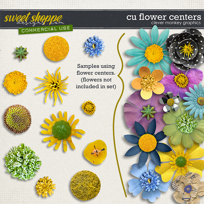CU Flower Centers by Clever Monkey Graphics