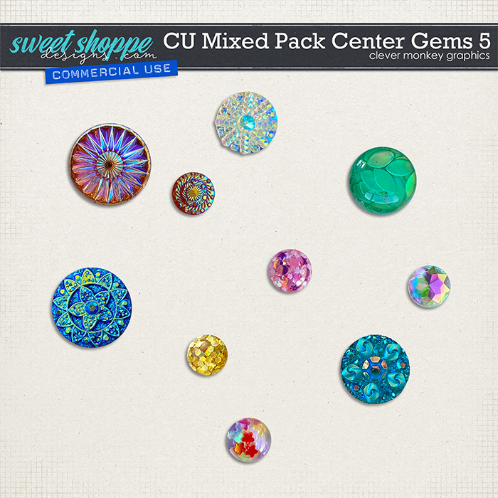 CU Mixed Pack Center Gems 5 by Clever Monkey Graphics  