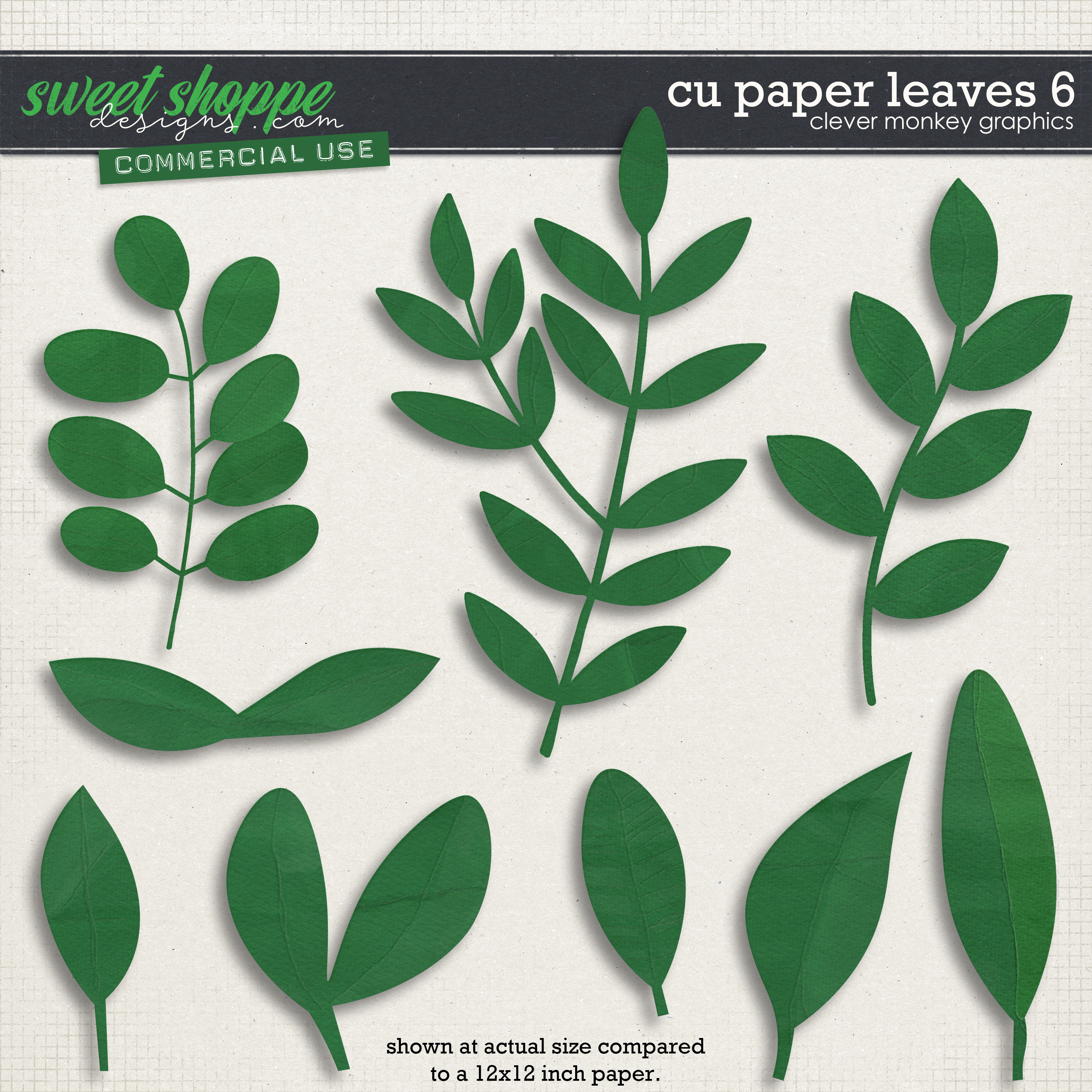 CU Paper Leaves 6 by Clever Monkey Graphics CU Paper Leaves 6 by Clever Monkey Graphics