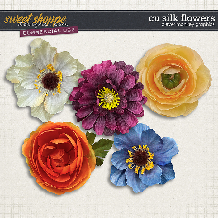 CU Silk Flowers by Clever Monkey Graphics