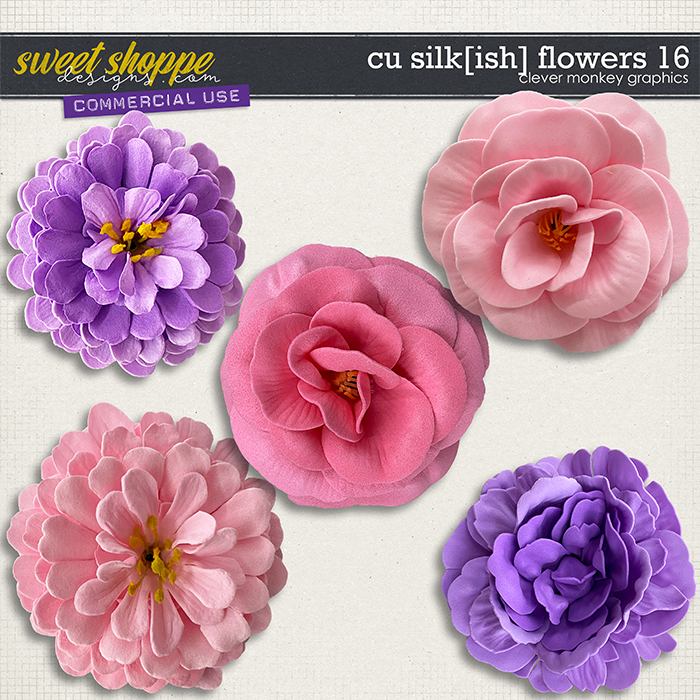 CU Silkish Flowers 16 by Clever Monkey Graphics  