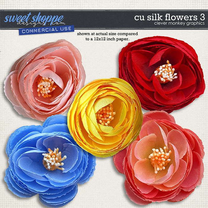 CU Silk Flowers 3 by Clever Monkey Graphics