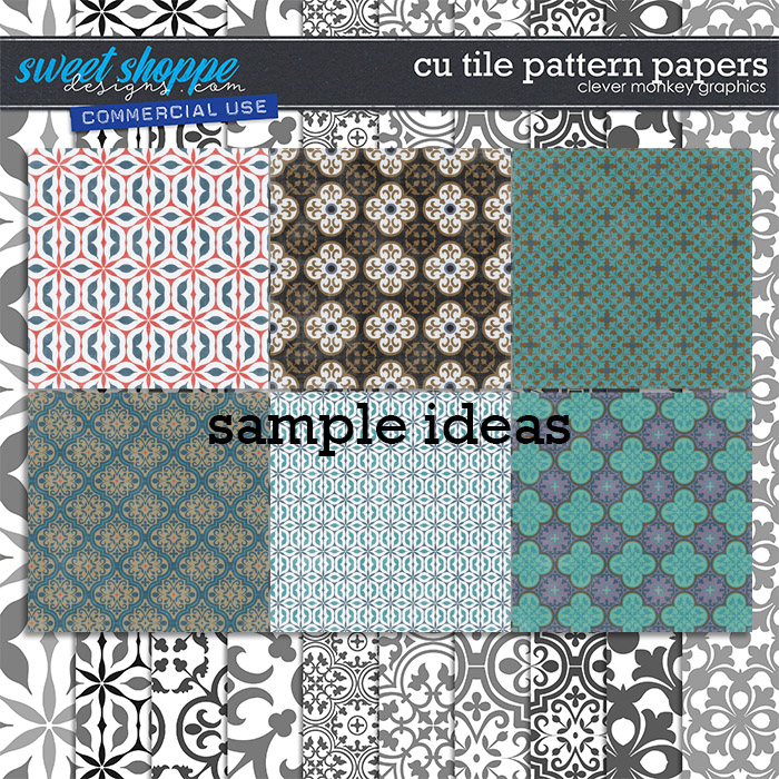 CU Tile Pattern Papers by Clever Monkey Graphics