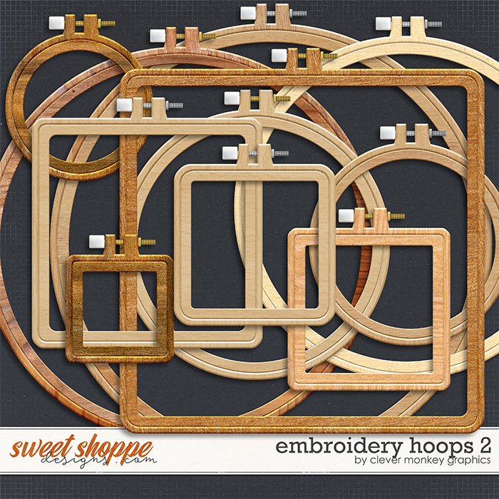 Embroidery Hoops 2 by Clever Monkey Graphics 