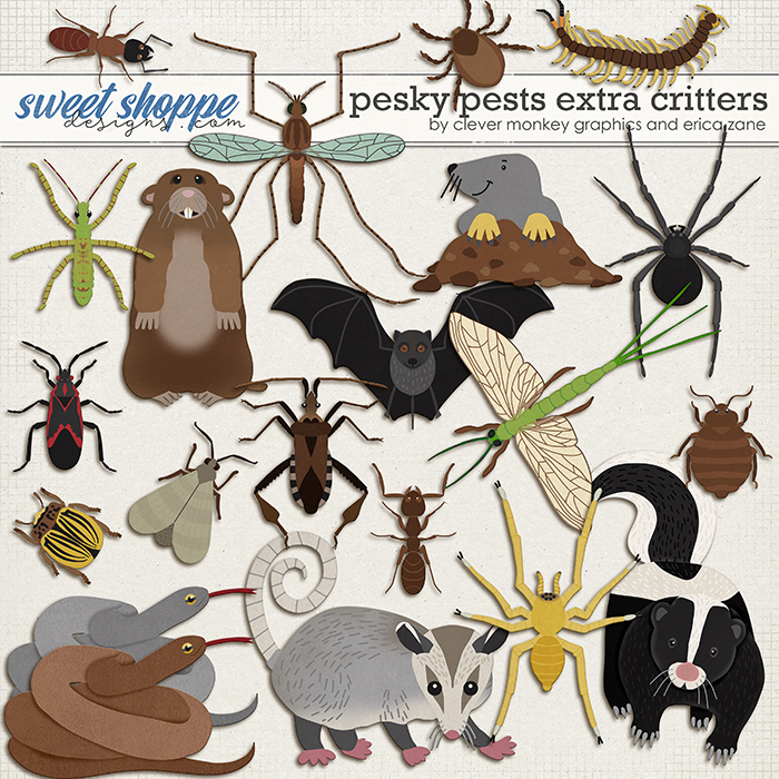 Pesky Pests Extra Critters by Clever Monkey Graphics & Erica Zane 