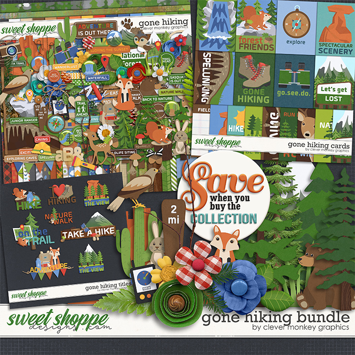 Gone Hiking Bundle by Clever Monkey Graphics