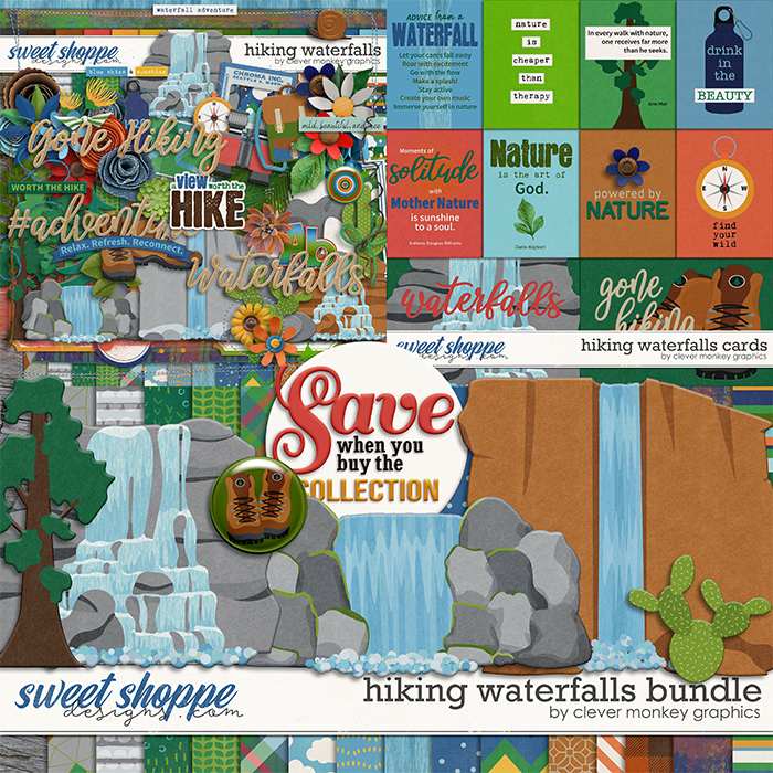 Hiking Waterfalls Bundle by Clever Monkey Graphics