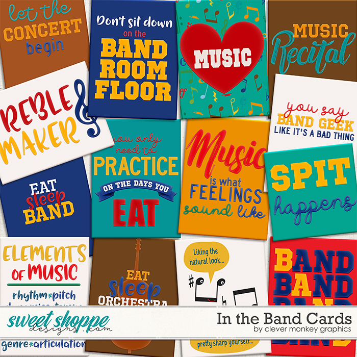 In the Band Cards by Clever Monkey Graphics