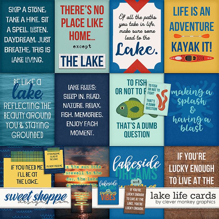 Lake Life Cards by Clever Monkey Graphics 