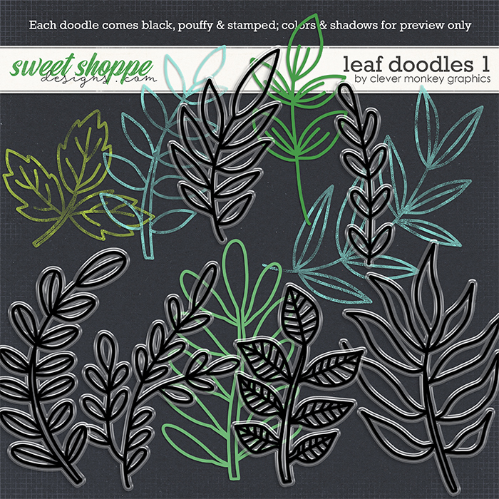 Leaf Doodles 1 by Clever Monkey Graphics
