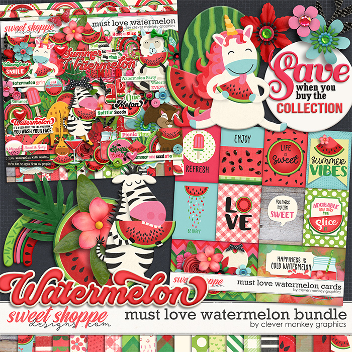 Must Love Watermelon Bundle by Clever Monkey Graphics
