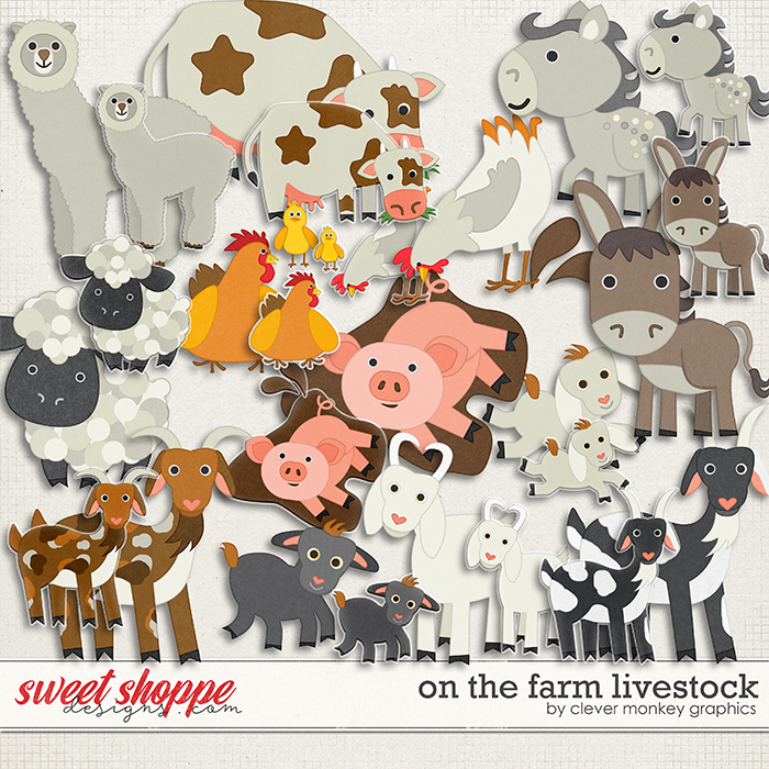 On the Farm Livestock by Clever Monkey Graphics On the Farm Livestock by Clever Monkey Graphics