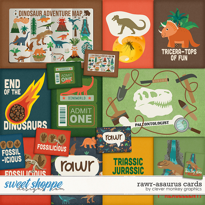 Rawr-Asaurus Cards by Clever Monkey Graphics 