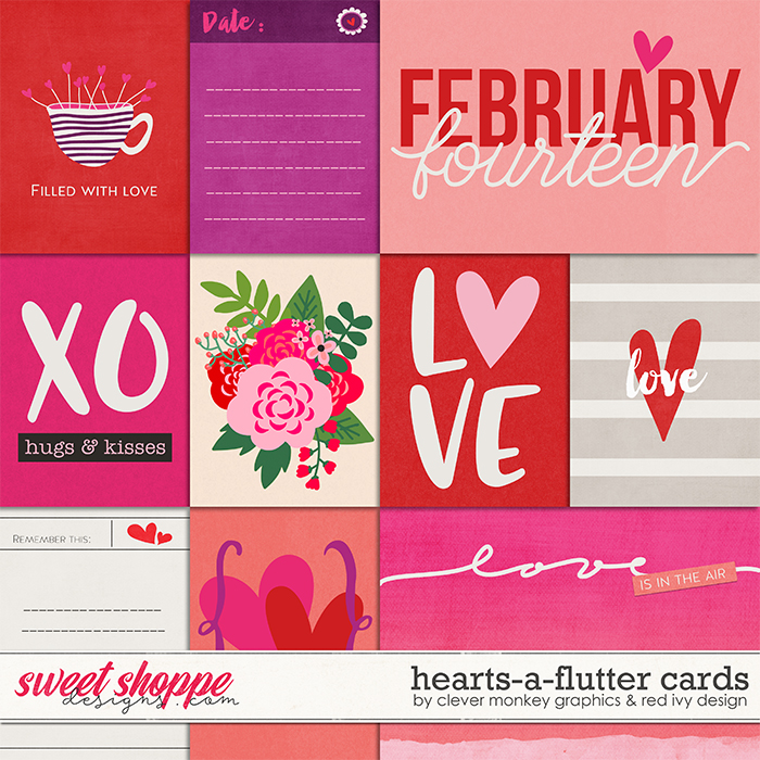 Hearts-a-flutter Cards by Clever Monkey Graphics & Red Ivy Design