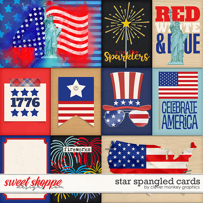 Star Spangled Cards by Clever Monkey Graphics