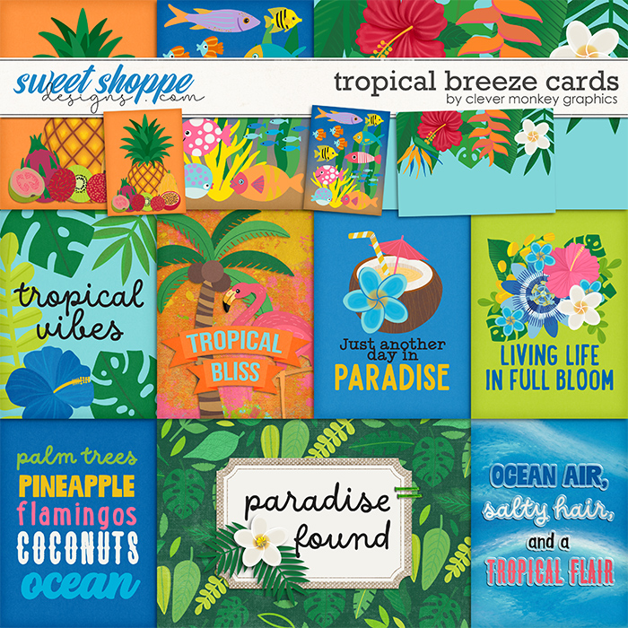 Tropical Breeze Cards by Clever Monkey Graphics