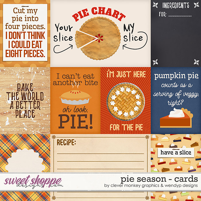 Pie Season Cards by Clever Monkey Graphics and WendyP Designs 