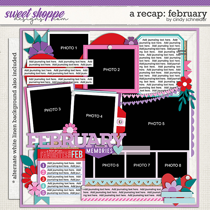 Cindy's Layered Templates - A Recap: February by Cindy Schneider