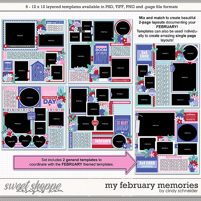 Cindy's Layered Templates - My February Memories by Cindy Schneider