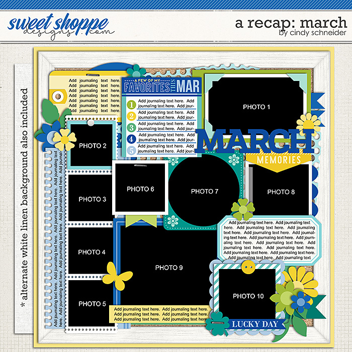 Cindy's Layered Templates - A Recap: March by Cindy Schneider