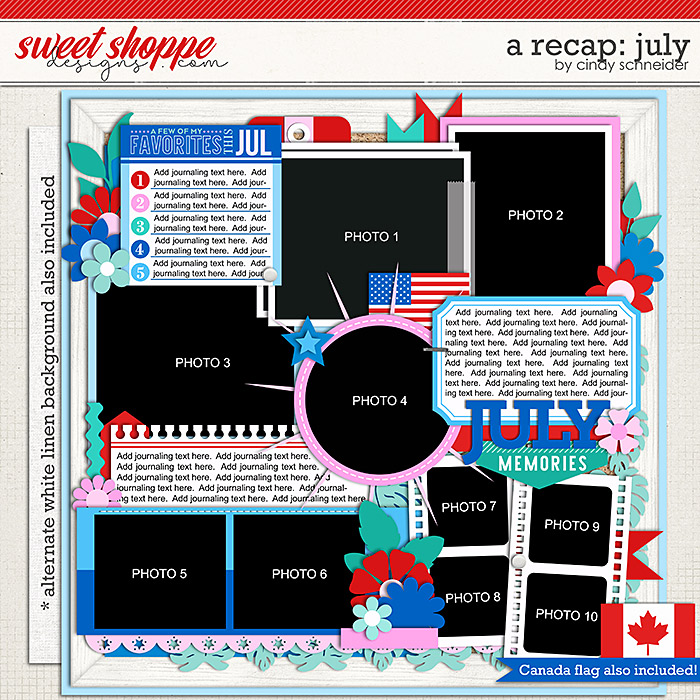 Cindy's Layered Templates - A Recap: July by Cindy Schneider