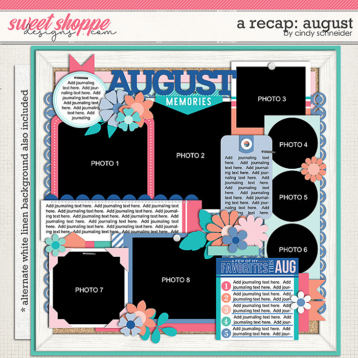 Cindy's Layered Templates - A Recap: August by Cindy Schneider