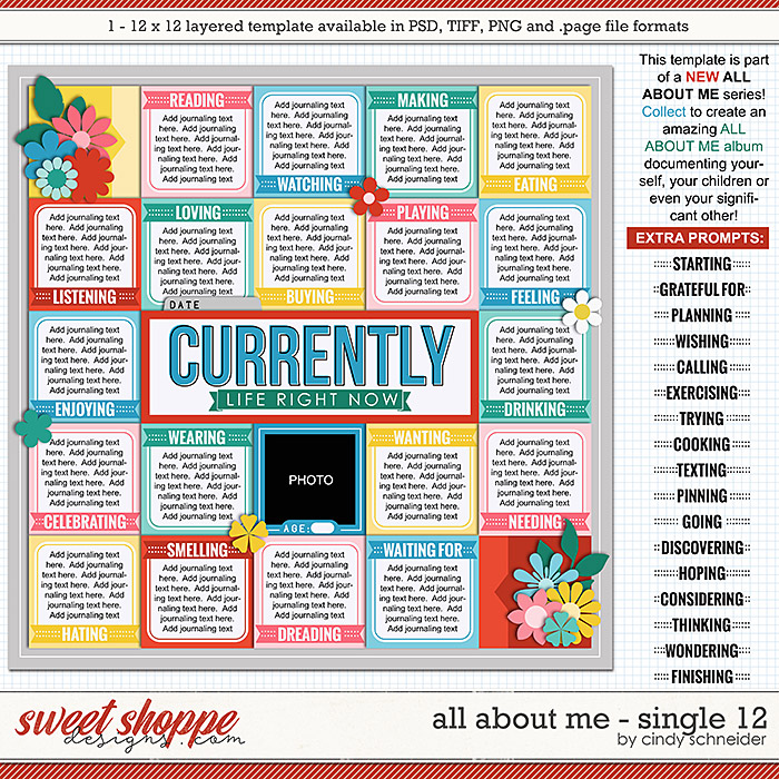 Cindy's Layered Templates - All About Me: Single 12 by Cindy Schneider