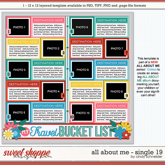 Cindy's Layered Templates - All About Me: Single 19 by Cindy Schneider