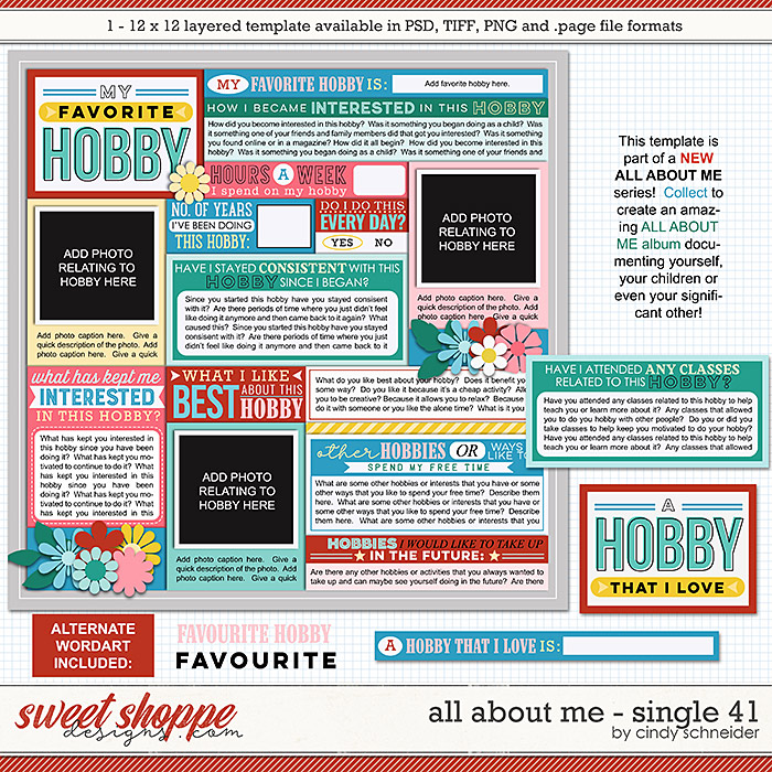 Cindy's Layered Templates - All About Me Single 41 by Cindy Schneider