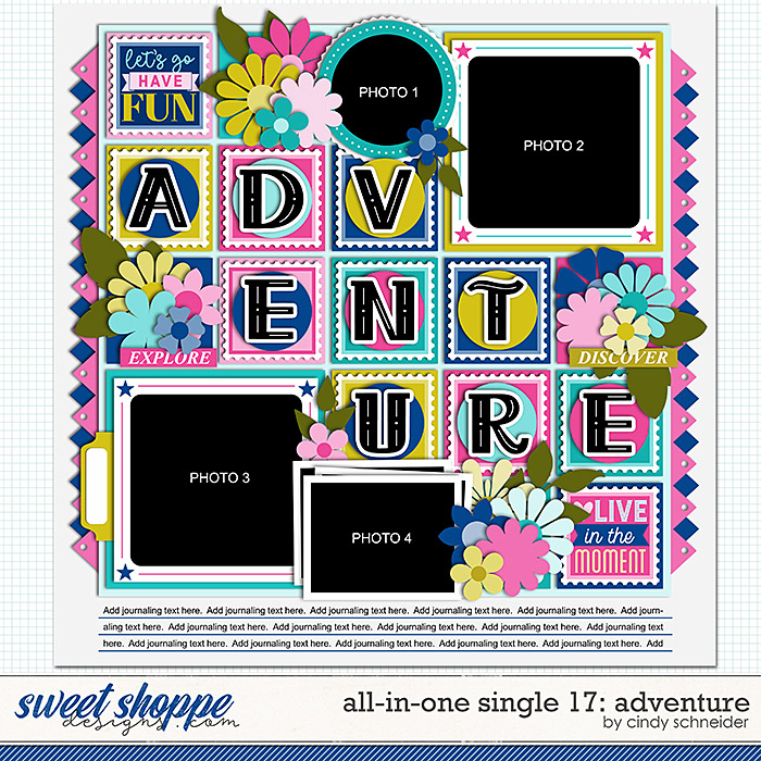 Cindy's Layered Templates - All in One Single 17: Adventure by Cindy Schneider