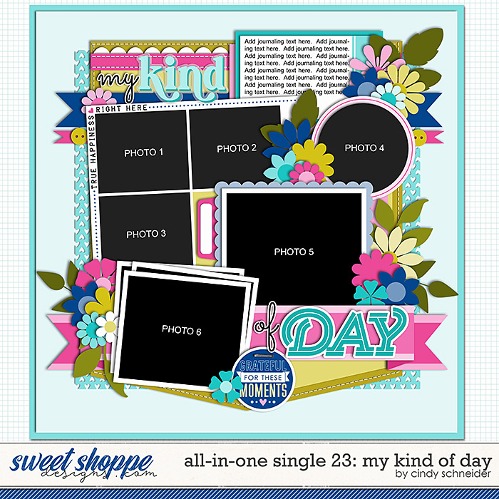 Cindy's Layered Templates - All in One Single 23: My Kind of Day by Cindy Schneider