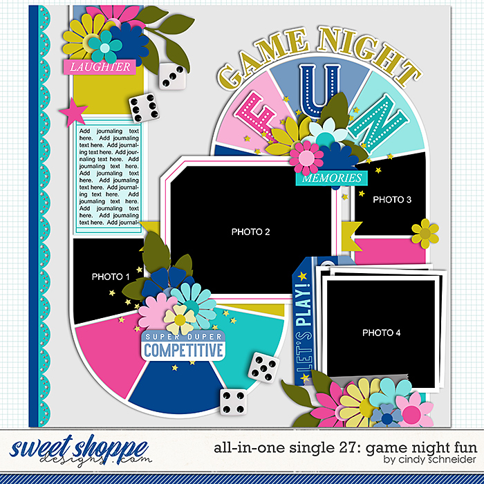 Cindy's Layered Templates - All In One Single 27: Game Night Fun by Cindy Schneider