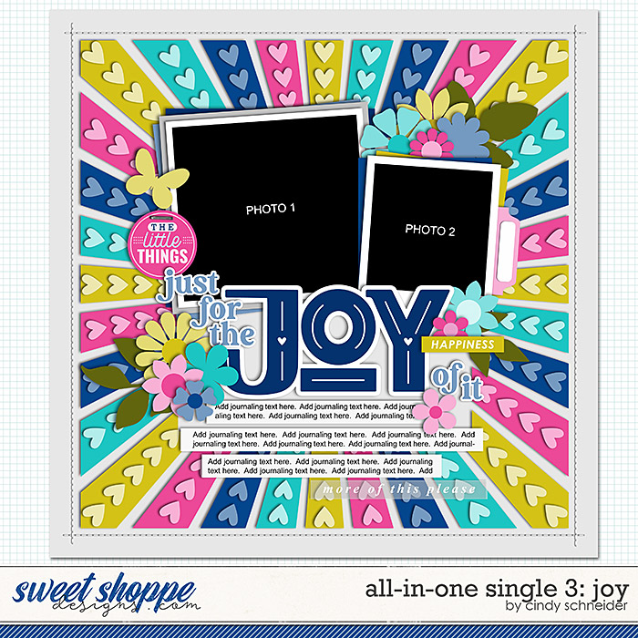 Cindy's Layered Templates - All In One Single 3: Joy by Cindy Schneider