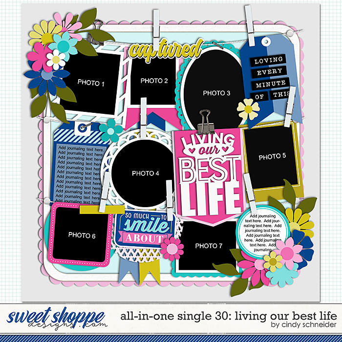 Cindy's Layered Templates - All In One Single 30: Living Our Best Life by Cindy Schneider