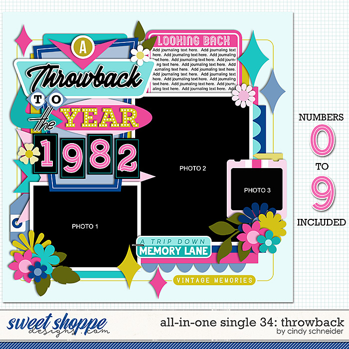 Cindy's Layered Templates - All in One Single 34: Throwback by Cindy Schneider