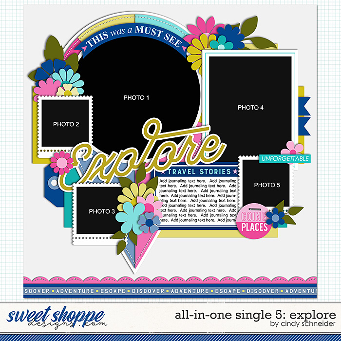 Cindy's Layered Templates - All in One Single 5: Explore by Cindy Schneider