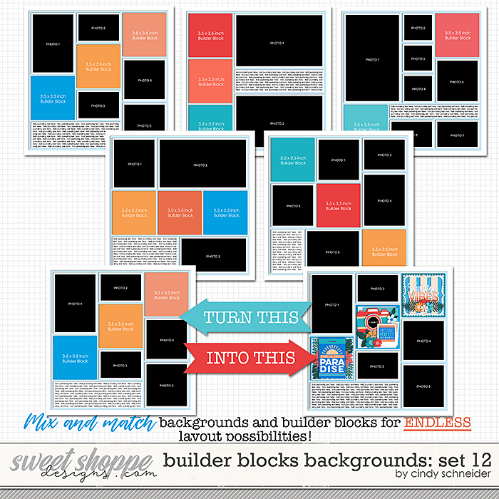 Cindy's Layered Templates - Builder Block Backgrounds: Set 12 by Cindy Schneider