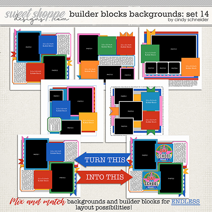 Cindy's Layered Templates - Builder Block Backgrounds: Set 14 by Cindy Schneider