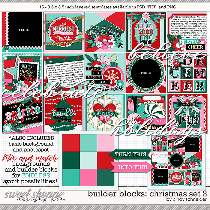 Cindy's Layered Templates - Builder Blocks: Christmas Set 2 by Cindy Schneider