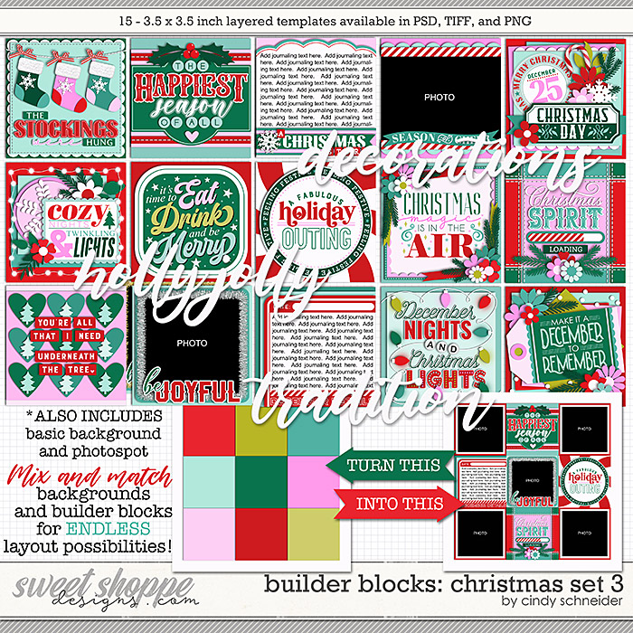 Cindy's Layered Templates - Builder Blocks: Christmas Set 3 by Cindy Schneider
