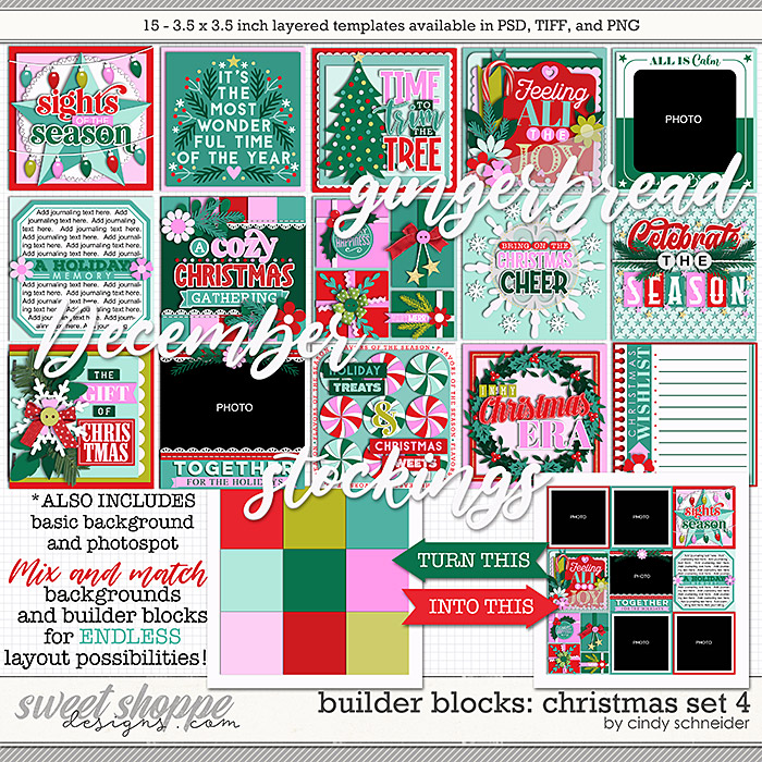 Cindy's Layered Templates - Builder Blocks: Christmas Set 4 by Cindy Schneider