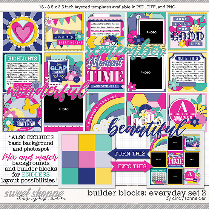 Cindy's Layered Templates - Builder Blocks: Everyday Set 2 by Cindy Schneider