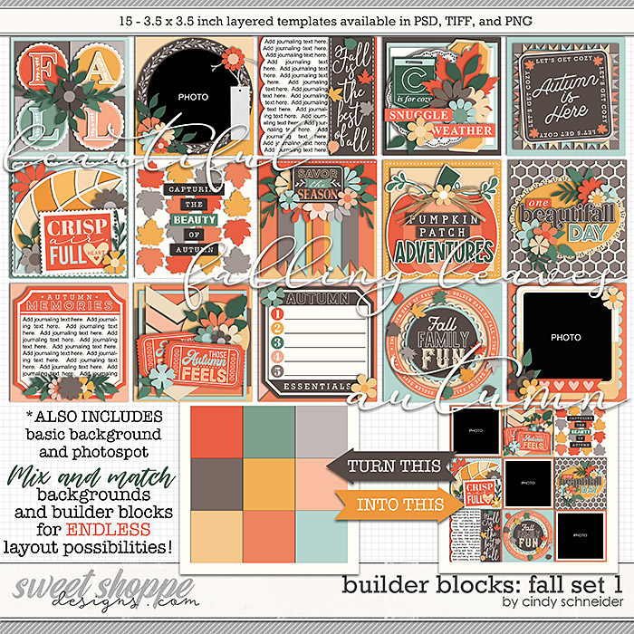 Cindy's Layered Templates - Builder Blocks: Fall Set 1 by Cindy Schneider