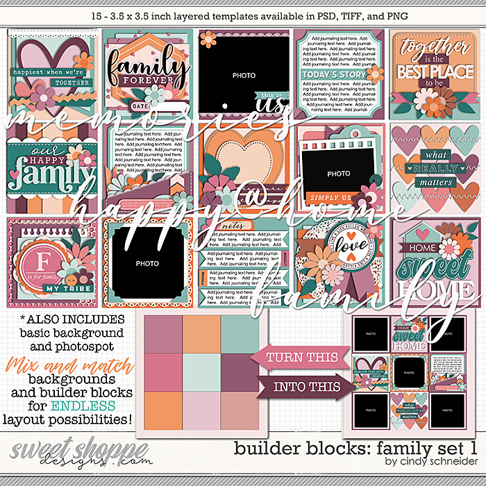 Cindy's Layered Templates - Builder Blocks: Family Set 1 by Cindy Schneider
