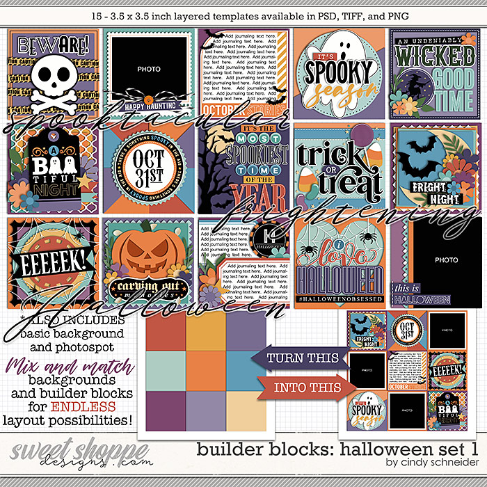 Cindy's Layered Templates - Builder Blocks: Halloween Set 1 by Cindy Schneider
