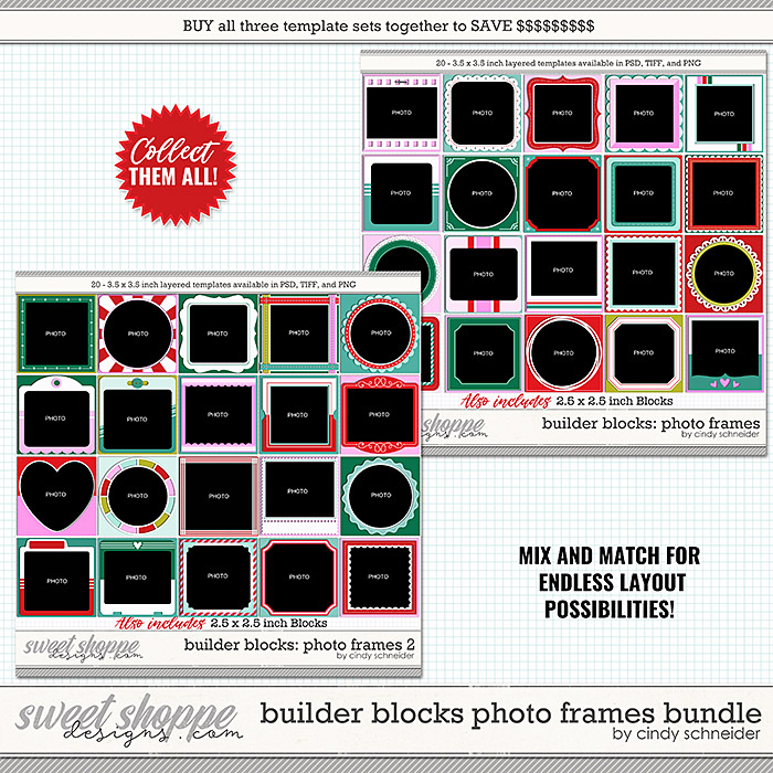 Cindy's Layered Templates - Builder Block Bundle: Photo Frames by Cindy Schneider